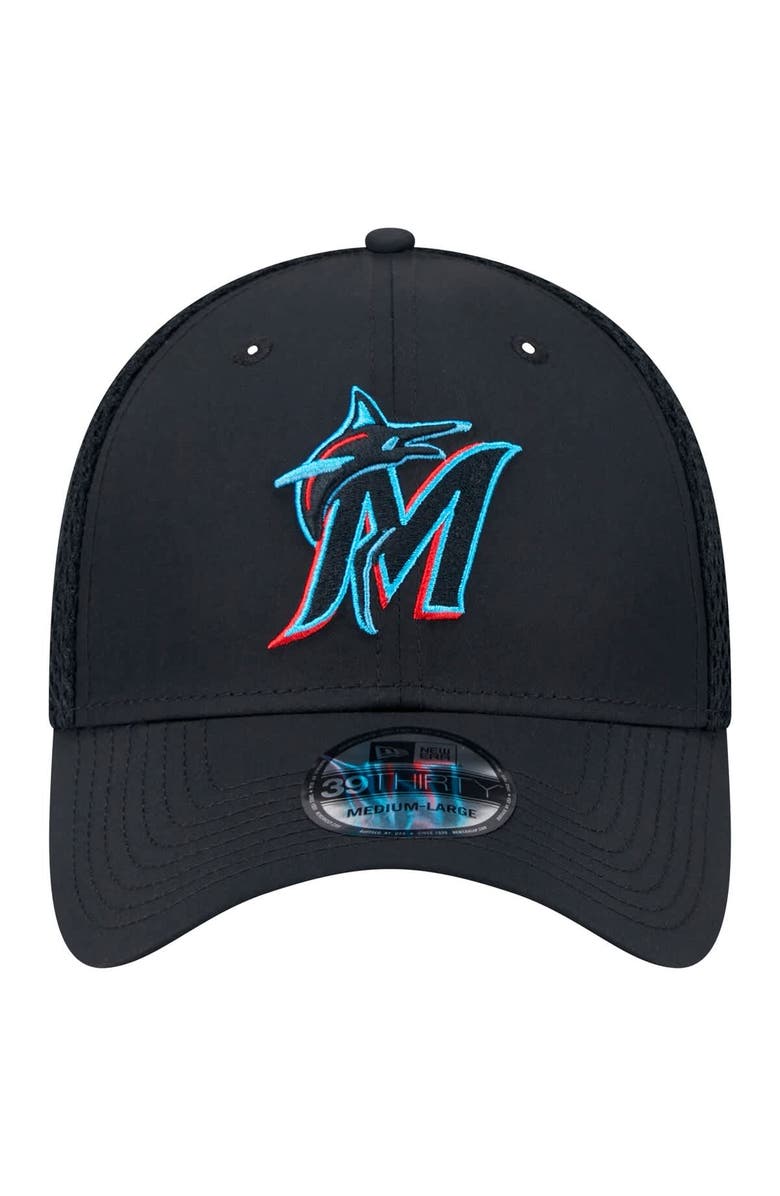 New Era Men's New Era Black Miami Marlins Team Tone 39THIRTY Flex Hat, Alternate, color, 
