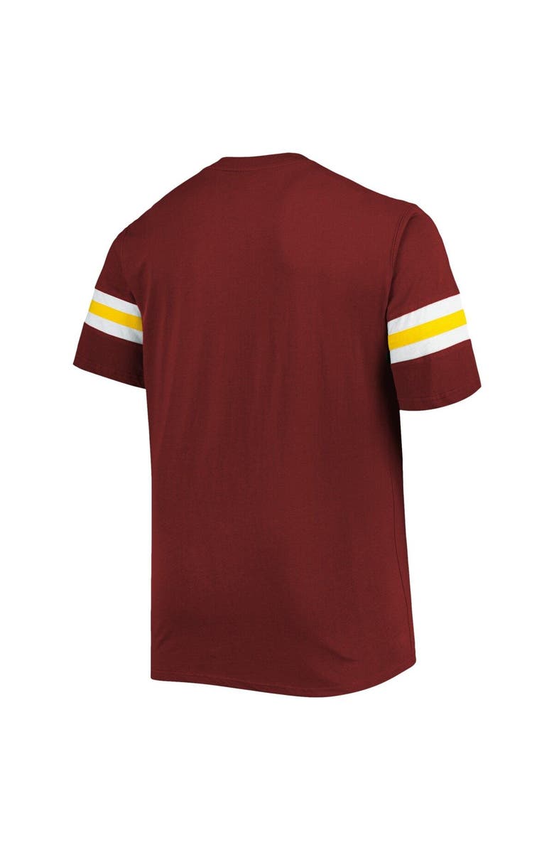 PROFILE Men's Burgundy Washington Commanders Big & Tall Arm Stripe T-Shirt, Alternate, color,