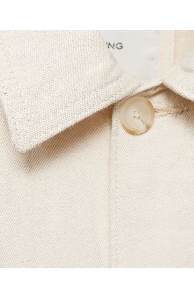 MANGO Cotton & Linen Jacket with Pockets, Alternate, color, Ecru
