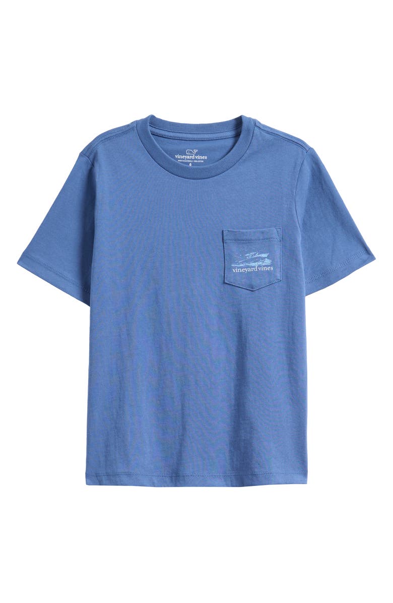 vineyard vines Kids' Sea ya Later Pocket Graphic T-Shirt, Main, color, Moonshine