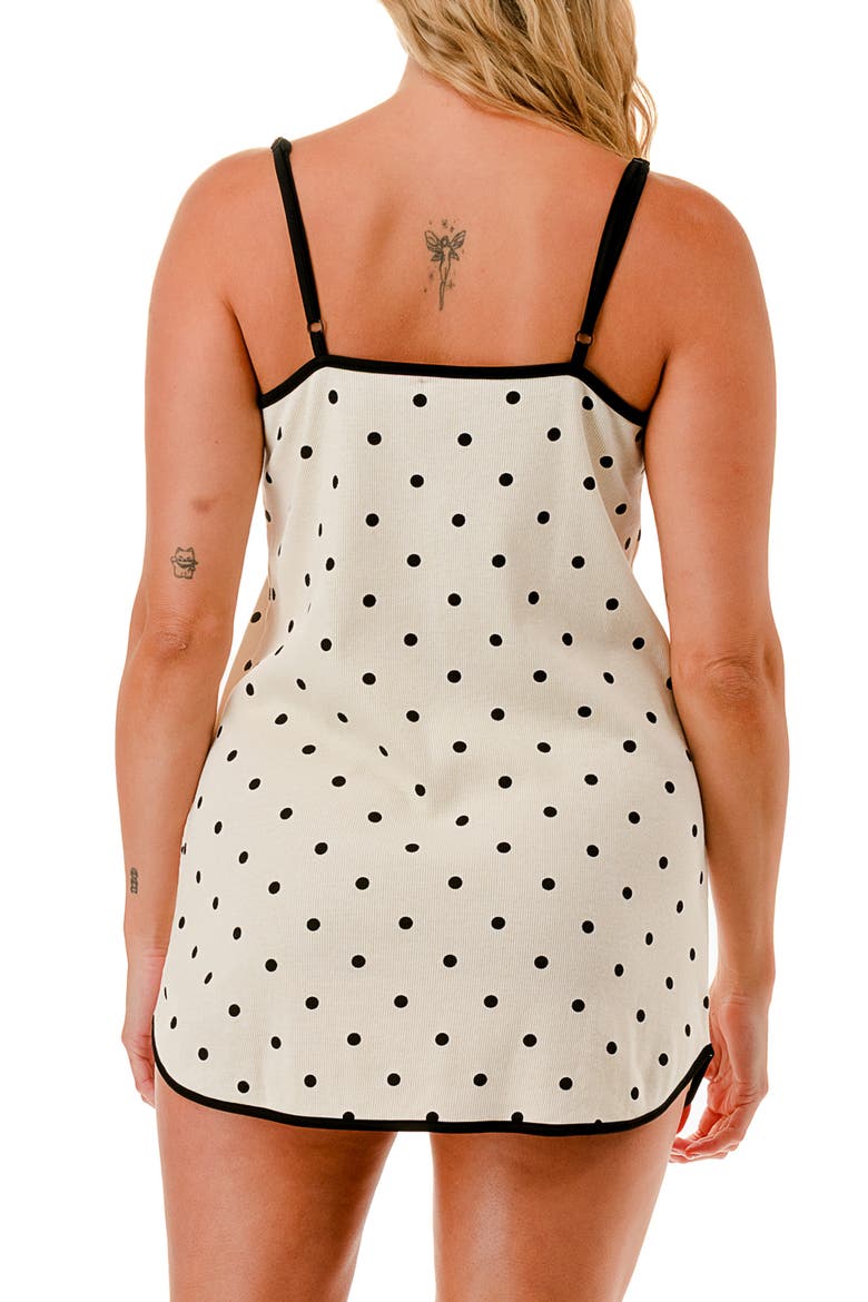 Polka Dot Nightgown, Alternate, color, WHITE