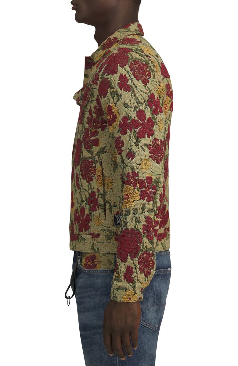 PRPS Deer Valley Floral Jacquard Tapestry Trucker Jacket, Alternate, color,