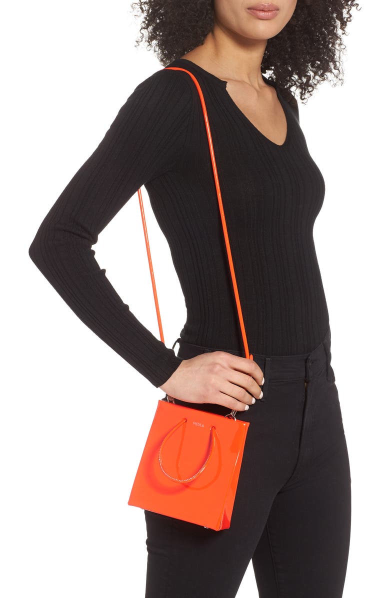 Medea Short Vinyl Bag, Alternate, color,