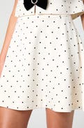 French Connection Maelys Stretch Satin Polka Dot Miniskirt