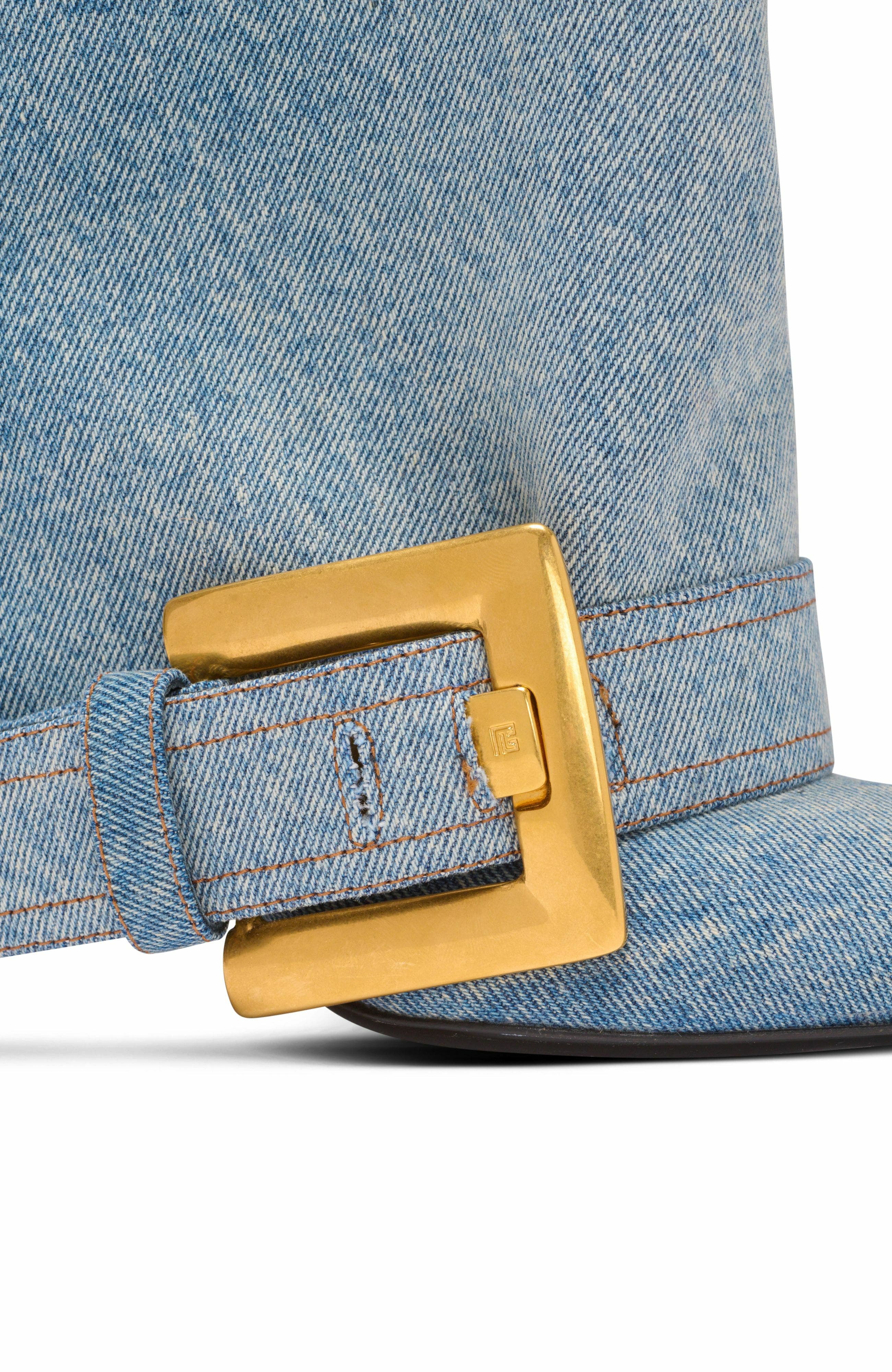 Balmain Anthem Denim Boots, Alternate, color, 