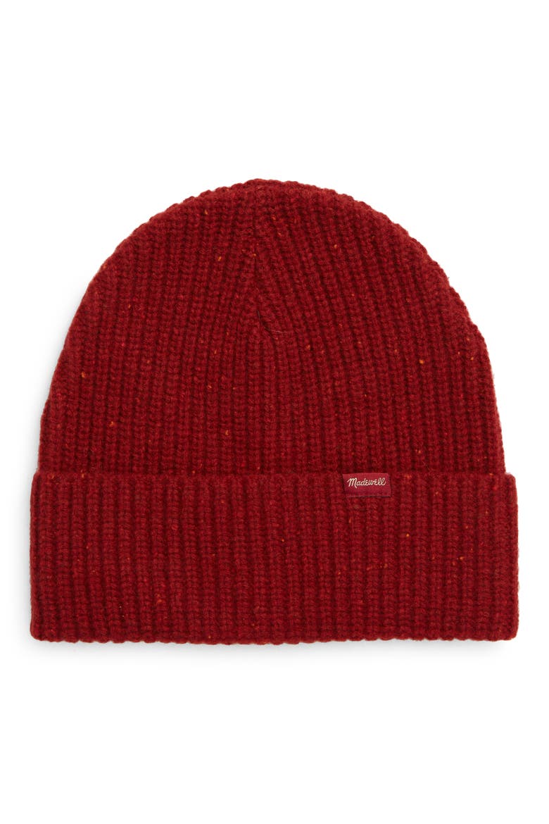 Chunky Merino Wool Cuff Beanie, Main, color, KILT RED