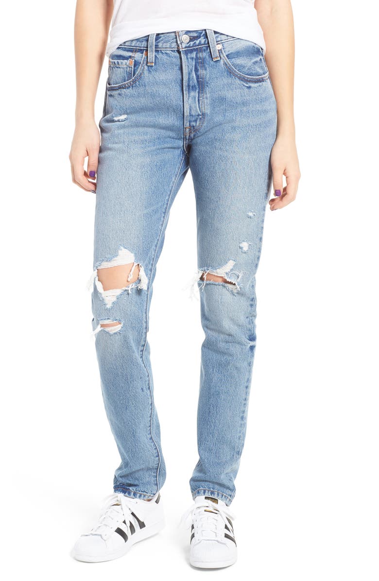 Levi's<sup>®</sup> Levis<sup>®</sup> 501 Ripped Skinny Jeans, Main, color,