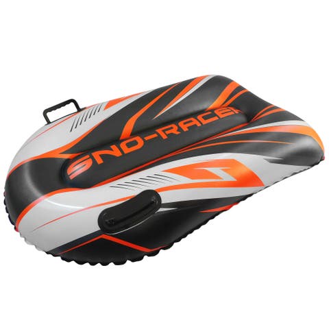 Orange Cyclone Snow Sled, 48x31", Inflatable, 200lb Cap,Ages 8+