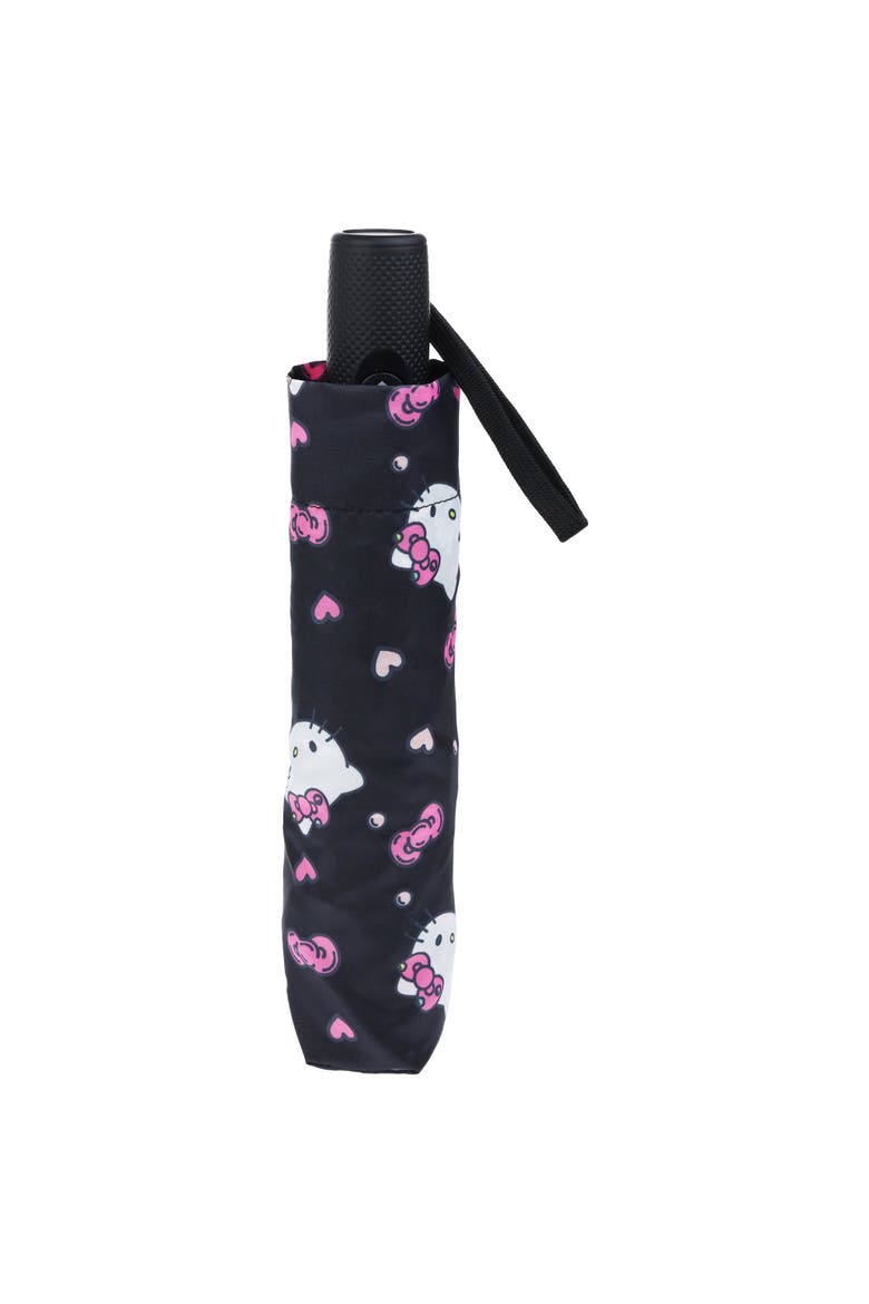 Hearts and Bows All-Over Print Compact Umbrella Officially Licensed Sanrio, Alternate, color, MULTI