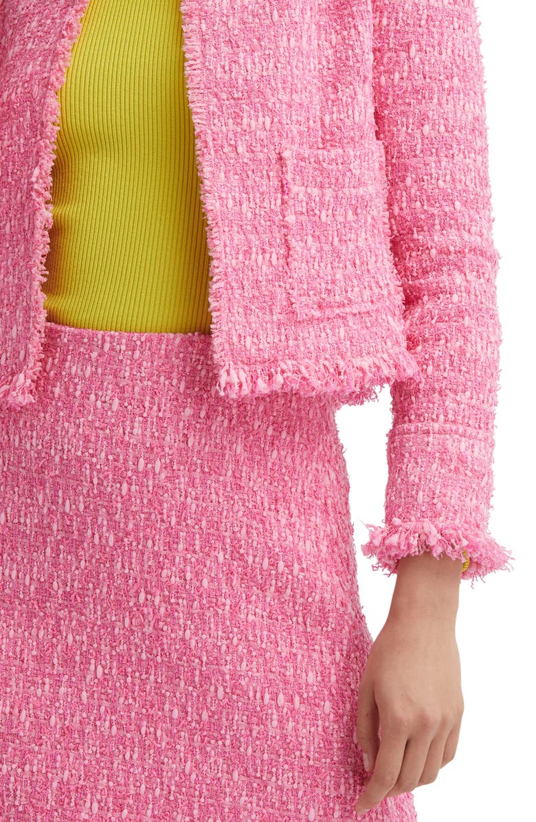 Oscar de la Renta Ribbon Tweed Jacket, Alternate, color,