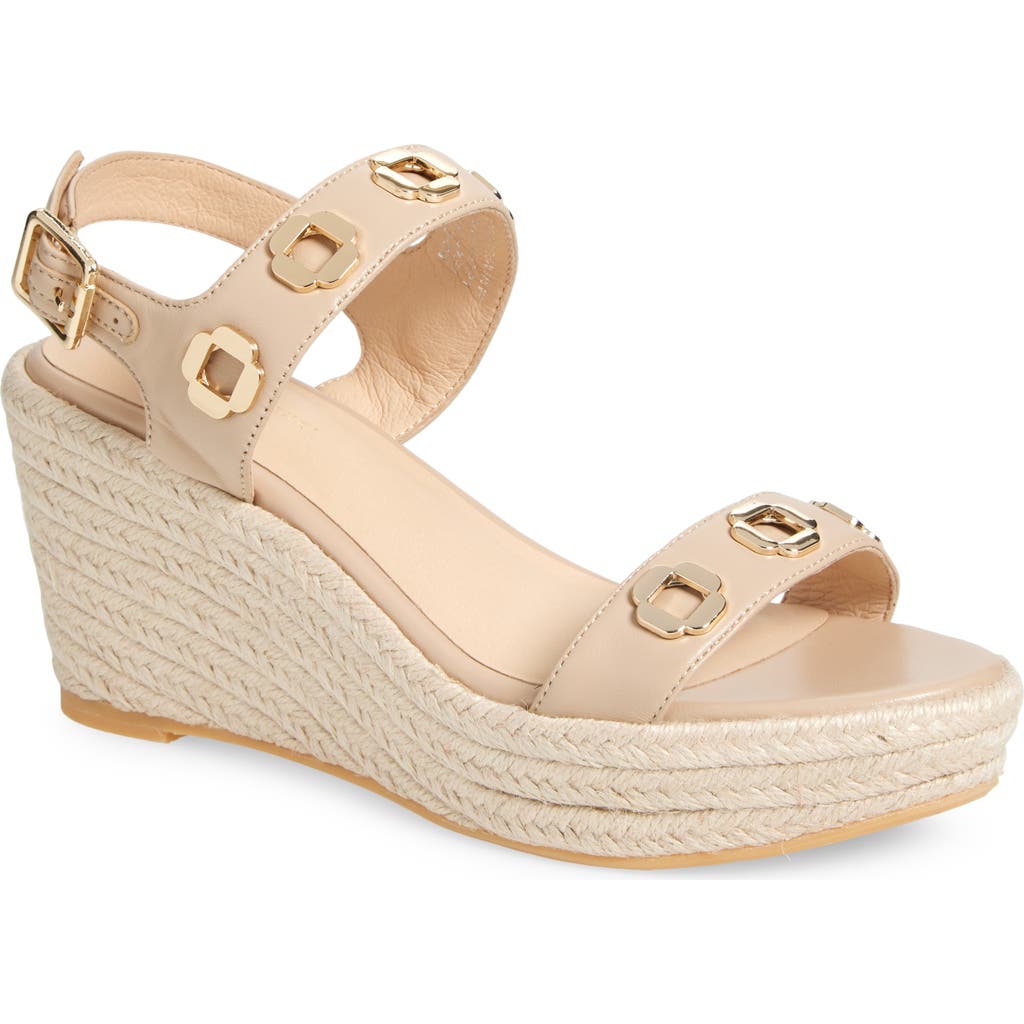 KOKO + PALENKI Echo Slingback Espadrille Platform Wedge Sandal in Camel Leather  product