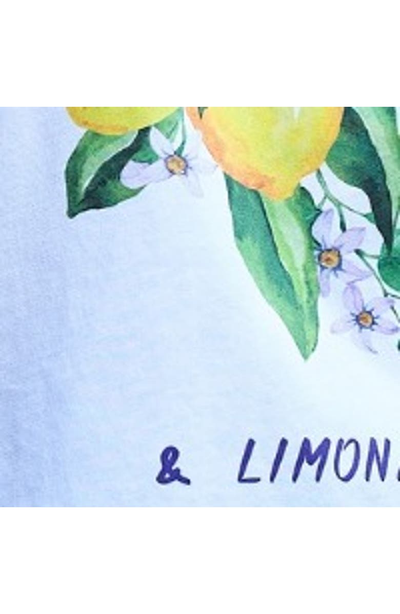 Yumi Retro Lemon Print Cotton T Shirt, Alternate, color, White