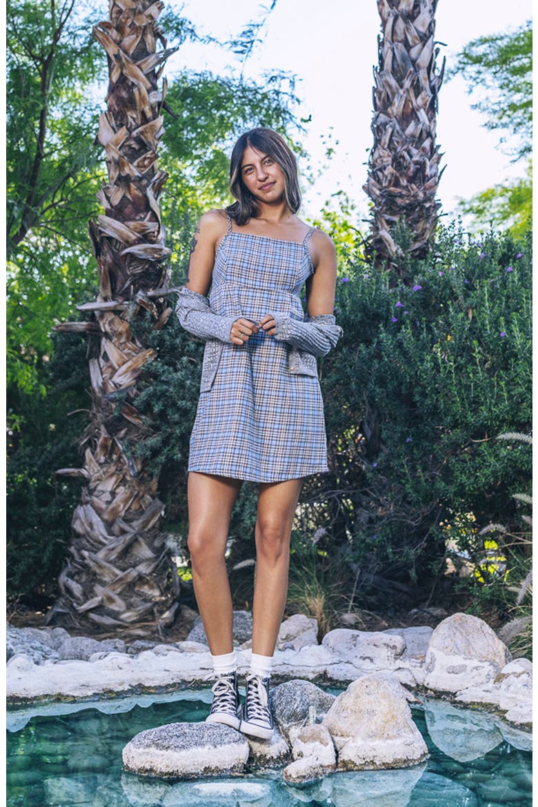 Isla Plaid Sundress, Alternate, color, PROVENCE