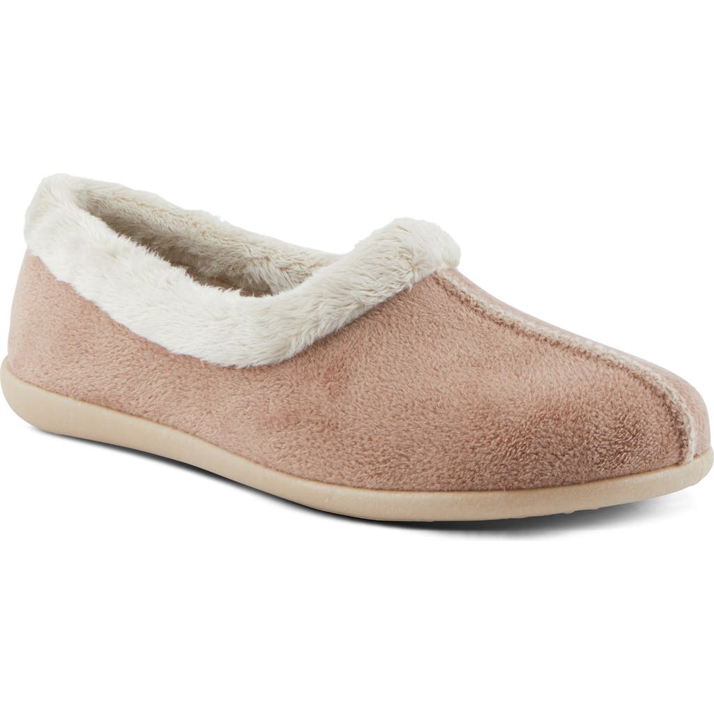 Flexus By Spring Step Amalie Faux Fur Slipper In Brown