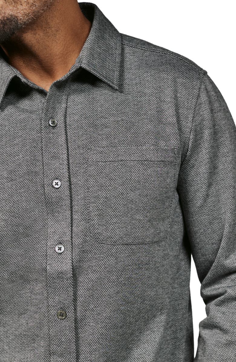 7 Diamonds Generation Knit Button-Up Shirt, Alternate, color, Grey