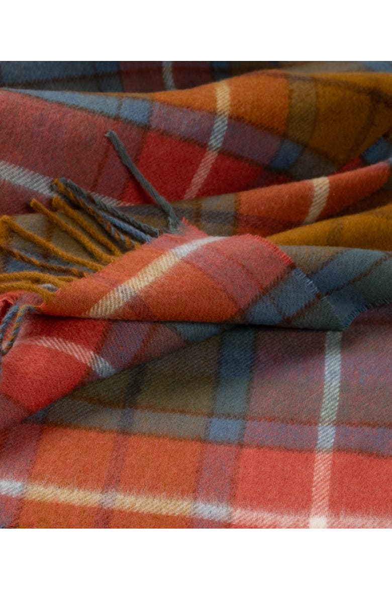 Highland Tartan Tweed Merino Wool Throw, Alternate, color, Antique Buchanan