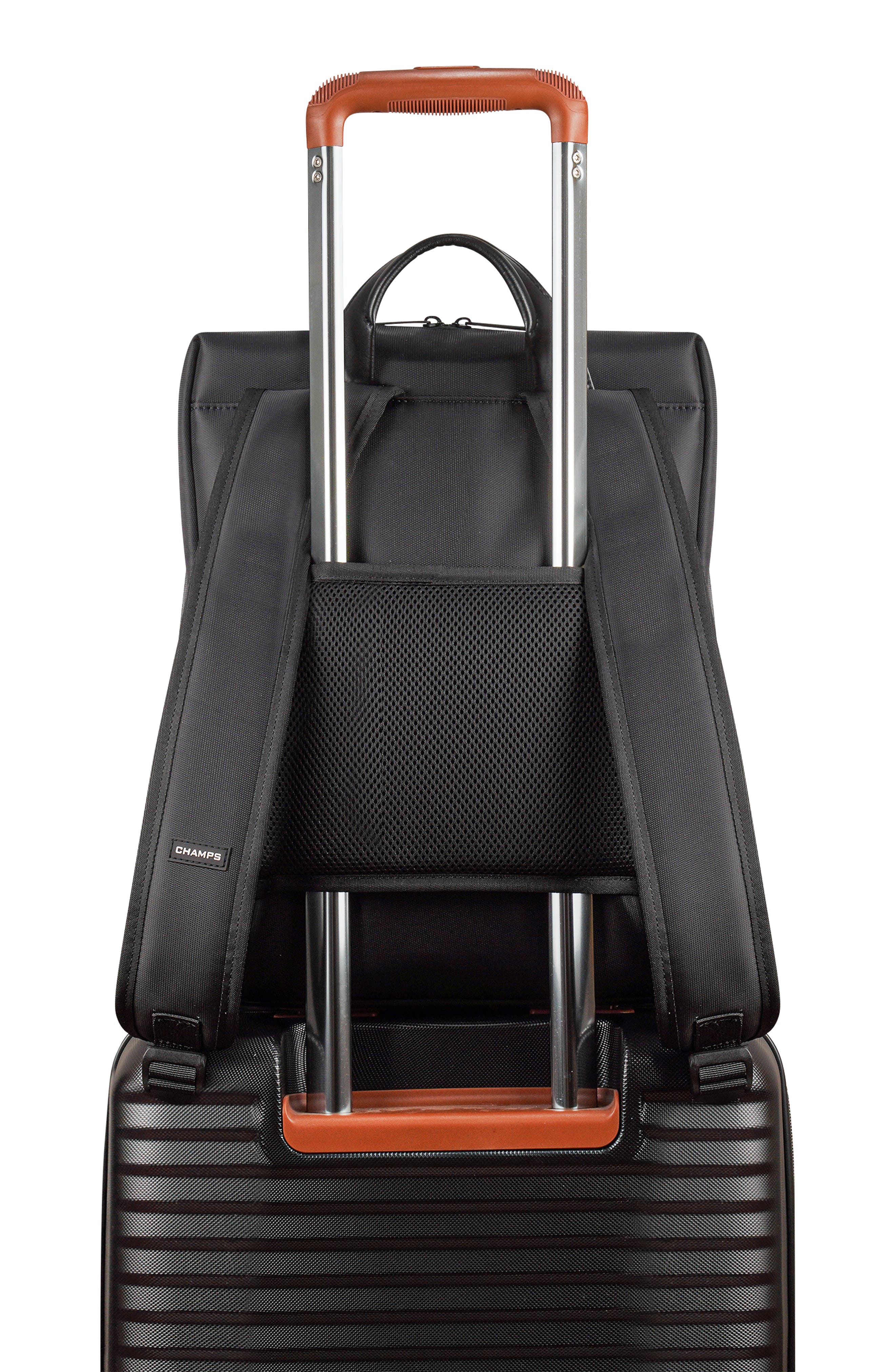 CHAMPS Onyx Modern Waterproof Backpack, Alternate, color, Black