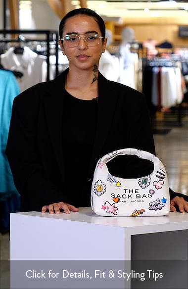 Marc Jacobs The Mini Sack Sticker Leather Top Handle Bag
