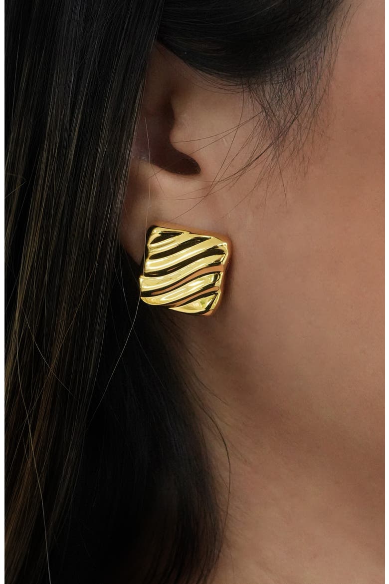 The Mirage Stud Earrings, Alternate, color, GOLD