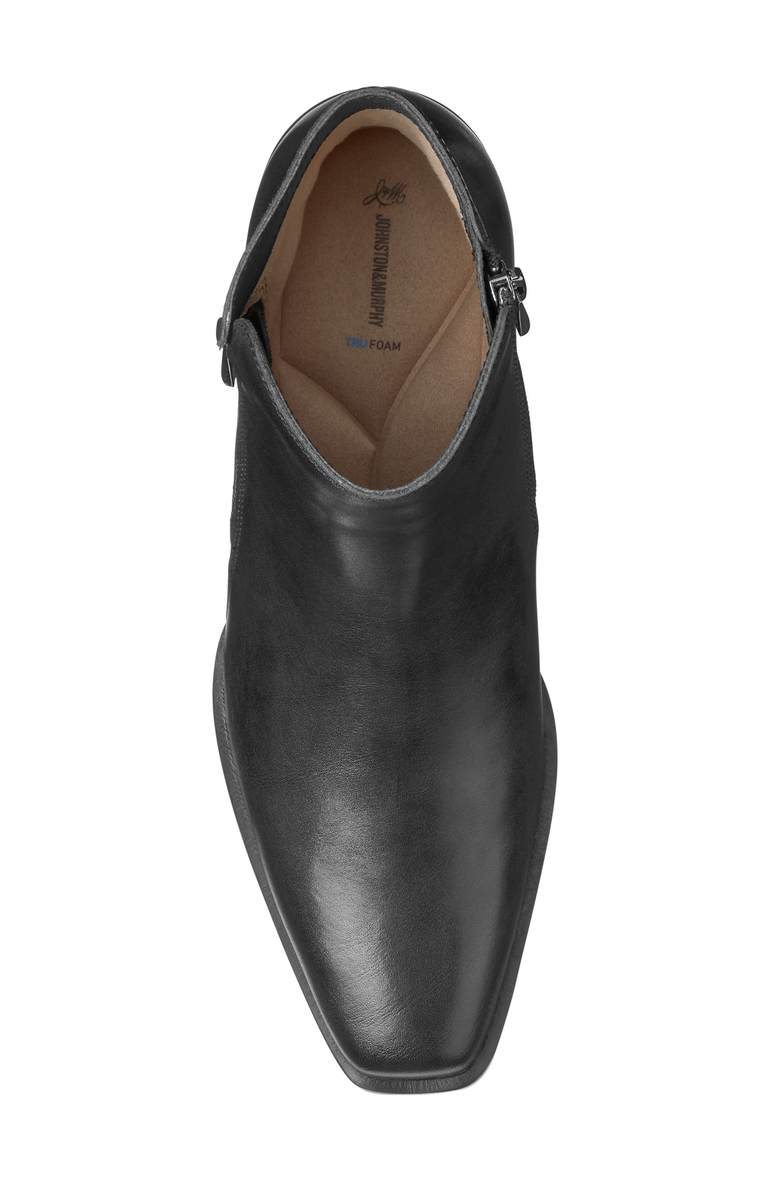 Kalista Double Zip Bootie, Alternate, color, BLACK CALFSKIN