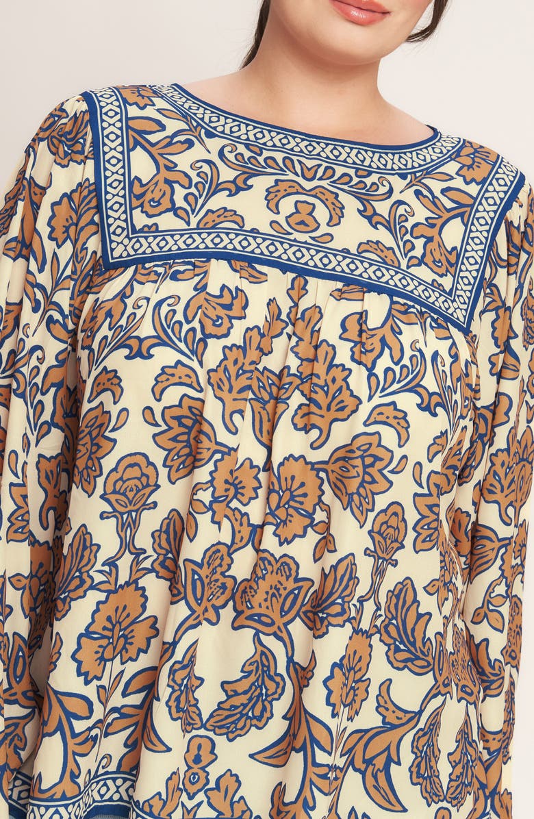 FLYING TOMATO Printed Top, Alternate, color, Cream/Navy