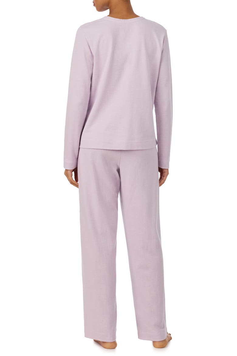 Herringbone Print Cotton Pajamas, Alternate, color, LAVENDPT