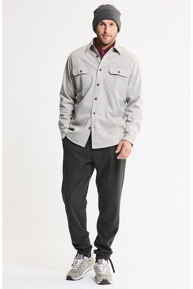 Brushed Twill Overshirt, Alternate, color, GREY