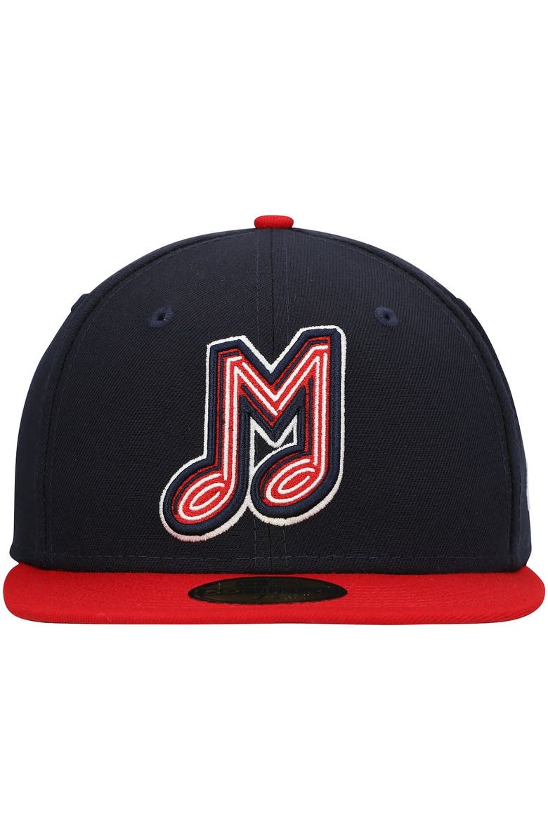 New Era Men's New Era Navy Memphis Redbirds Authentic Collection Team Alternate 59FIFTY Fitted Hat, Alternate, color,