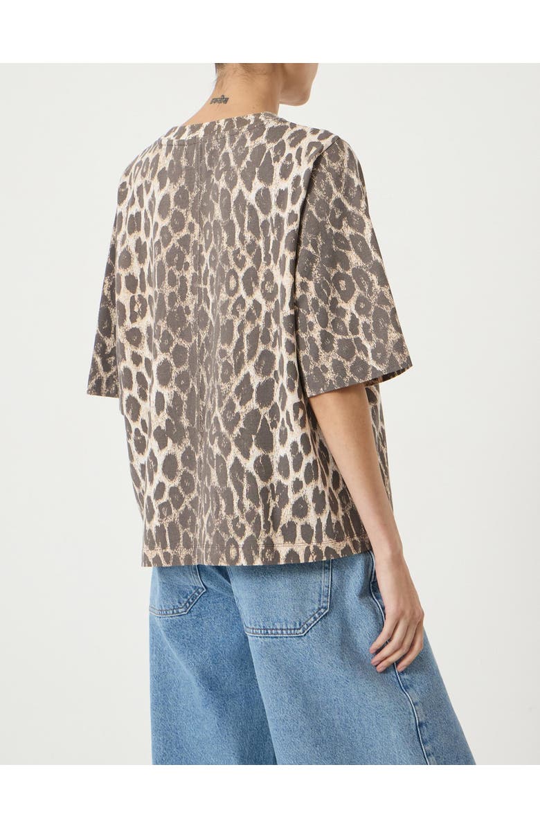 Hush Romina Leopard Print Heavyweight T-shirt, Alternate, color, Trans Neutral Leopard Print