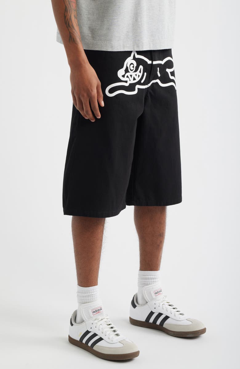 ICECREAM Fenton 5-Pocket Cotton Twill Shorts, Alternate, color, Black