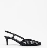 MI/MAI Tessa Woven Pointed Slingback Sandals