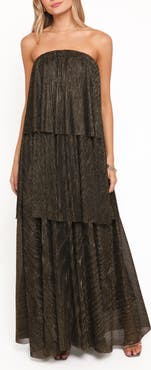 Petal & Pup Bloom Tiered Strapless Maxi Dress