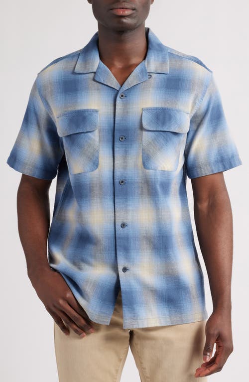 Pendleton Baja Board Plaid Camp Shirt in Navy/Blue Plaid  product