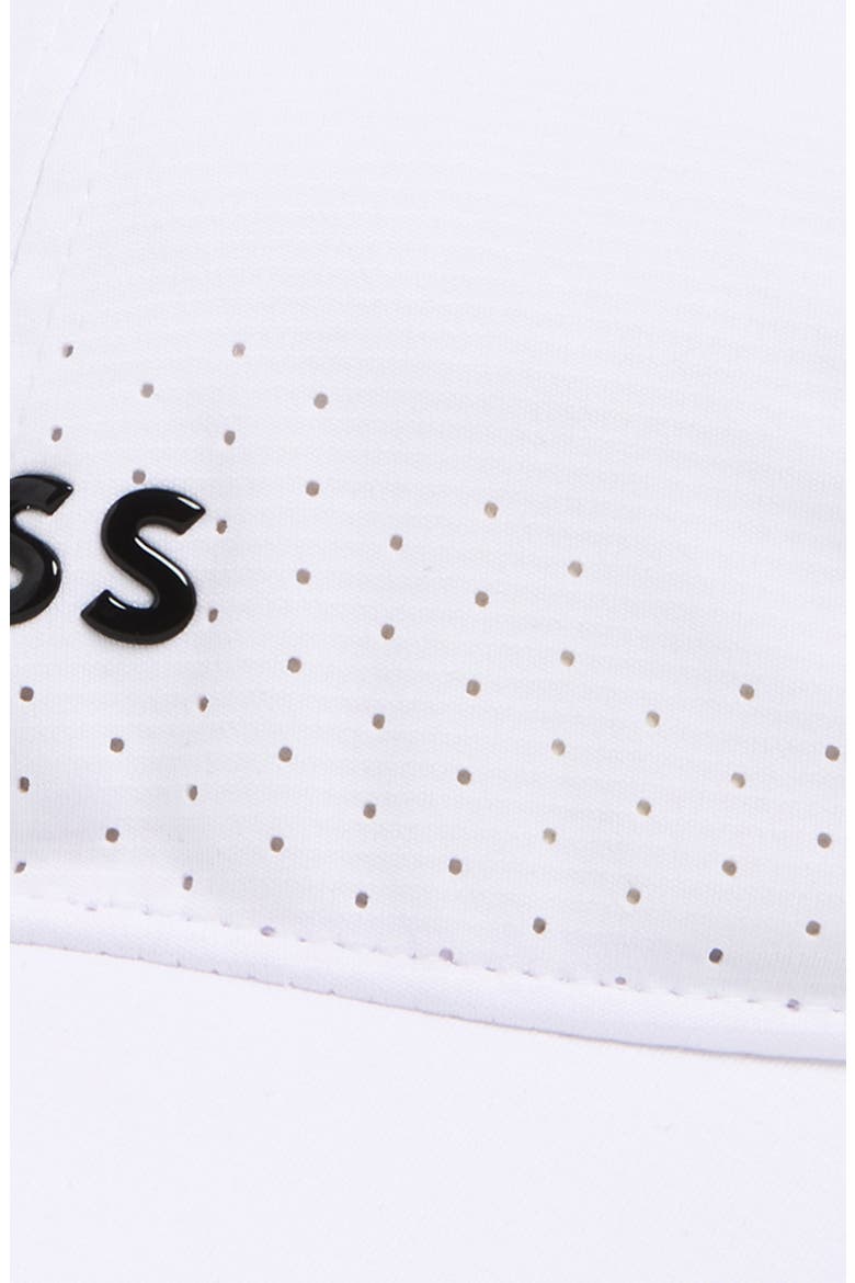 Perforated 6-Panel Adjustable Baseball Cap, Alternate, color, WHITE