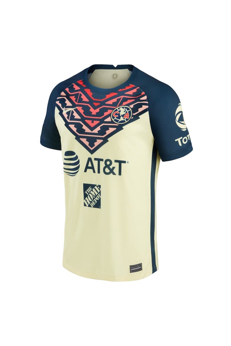 Men's Nike Henry Martín Yellow Club America 2021/22 Home Breathe Stadium Replica Player Jersey, Alternate, color, Yellow
