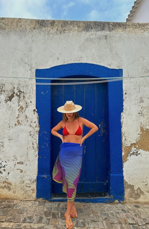 Color Print Long Scarf