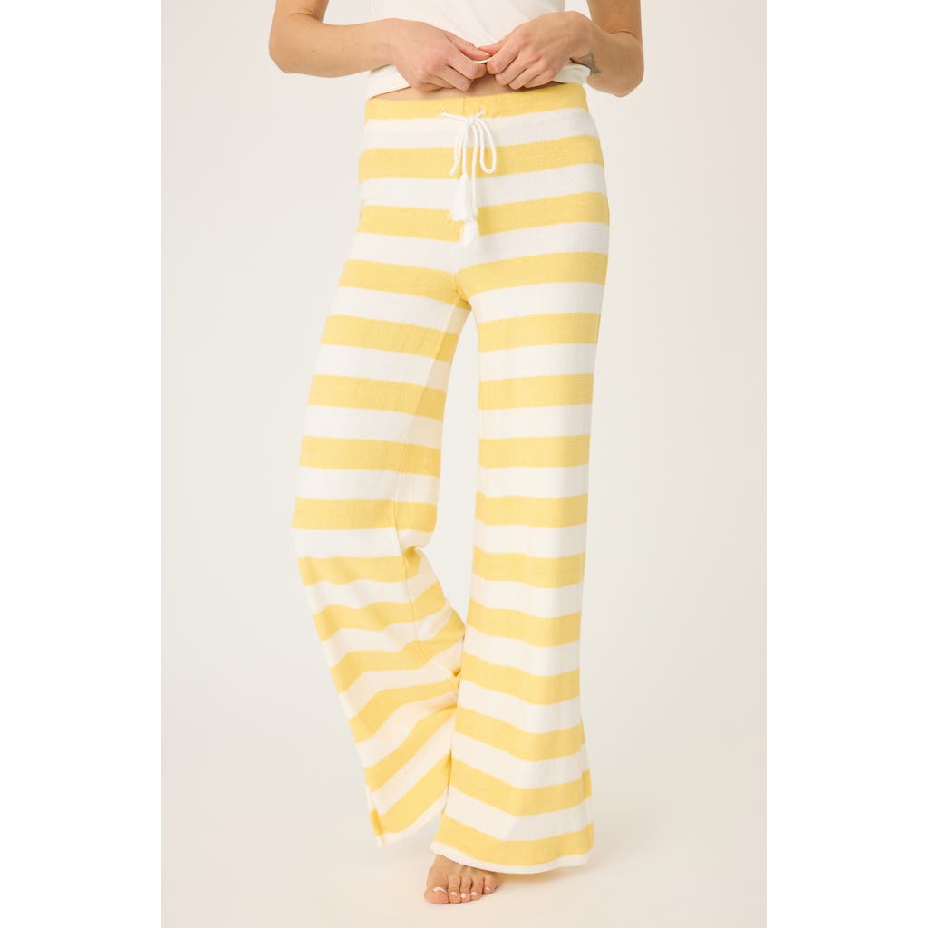 PJ Salvage Cabana Terry Pajama Pants in Lemon  product