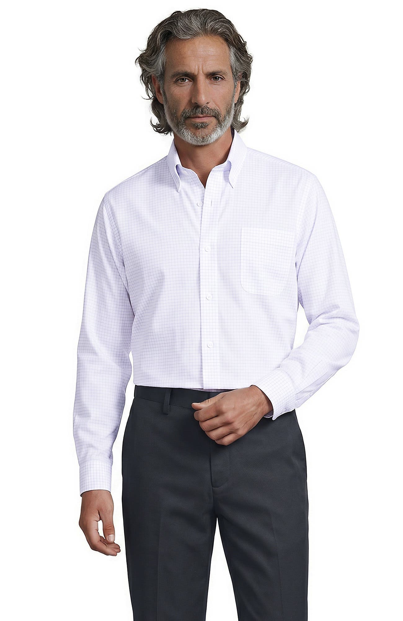 White/Amethyst Windowpane
