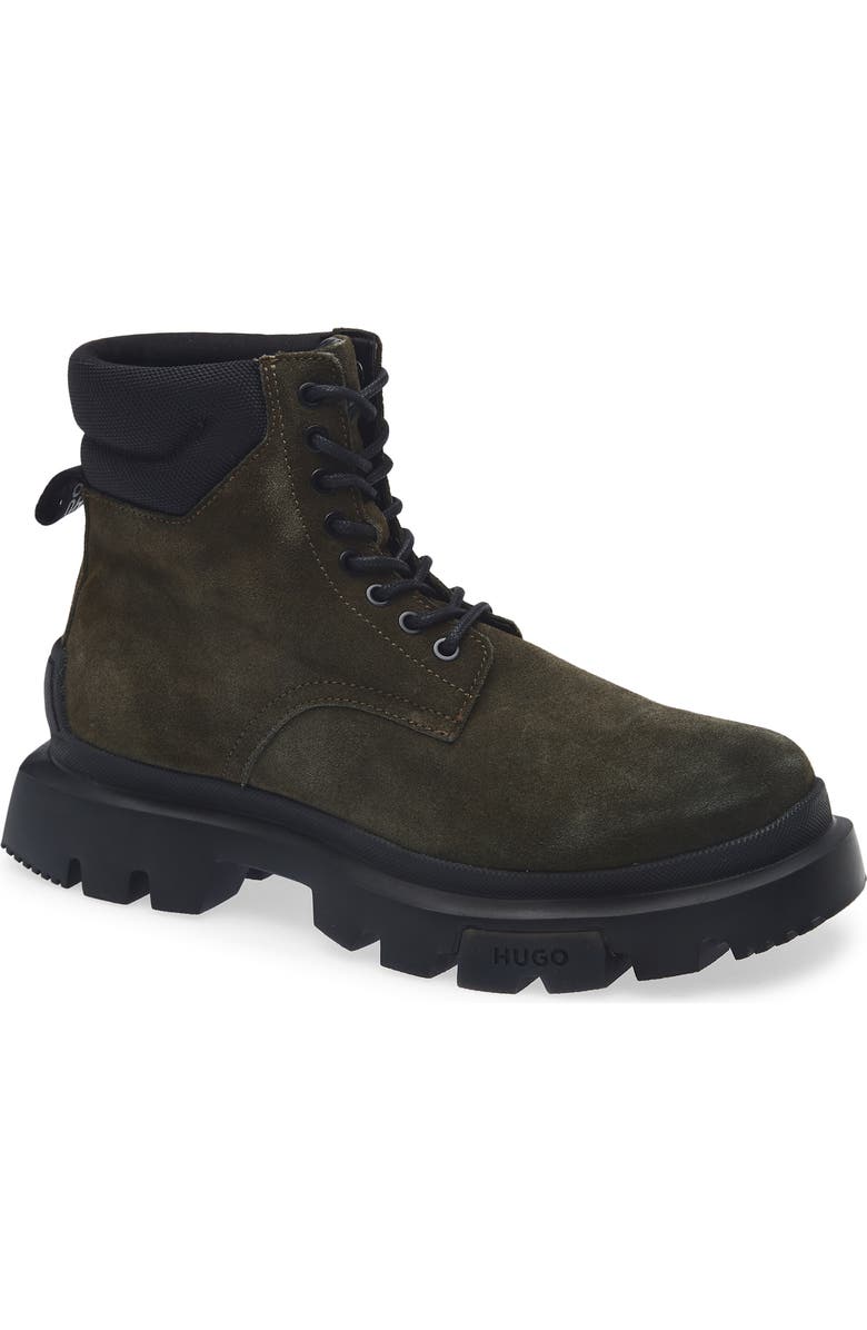 BOSS Fabyan Boot, Main, color, Dark Green