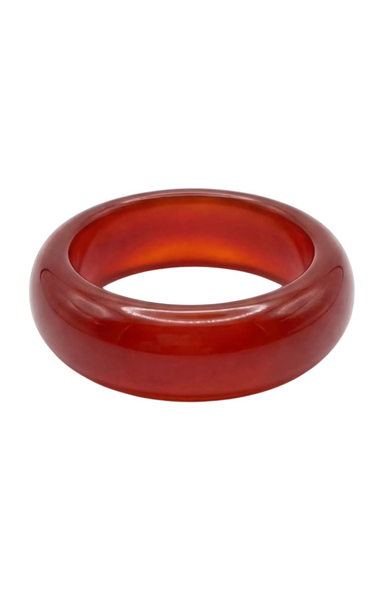 seree Persimmon Dark orange jade stone ring, Main, color, Red