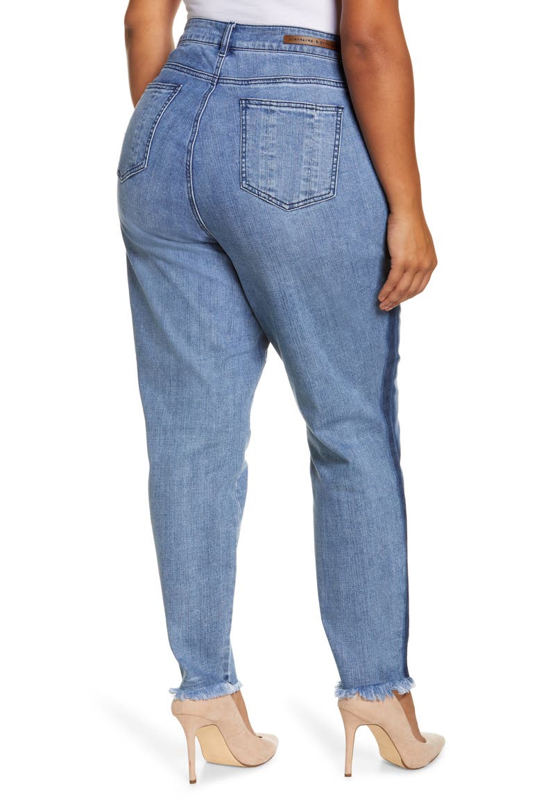 Shadow Stripe High Waist Skinny Jeans, Alternate, color, SHADOW