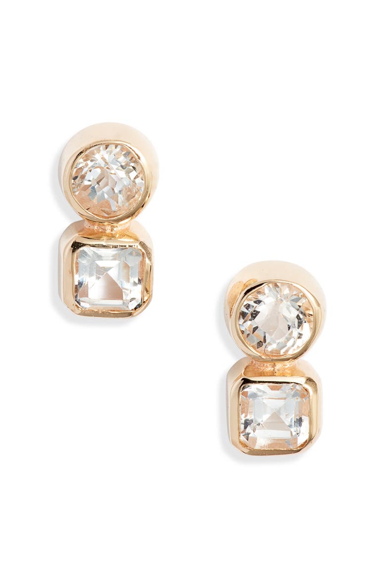 Cleo Jaeda Stud Earrings, Main, color, YELLOW GOLD