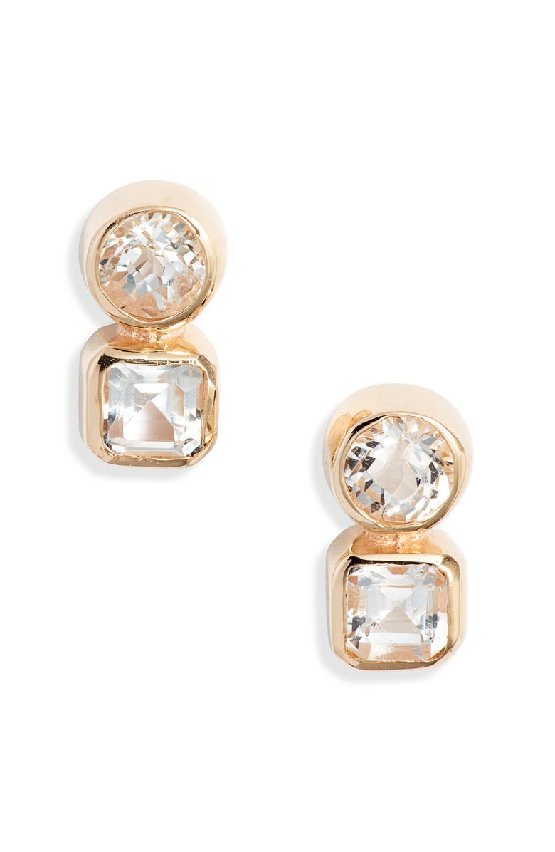 Anzie Cleo Jaeda Stud Earrings, Main, color, Yellow Gold