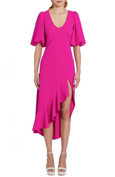 Glenna Ruffle Puff Sleeve Dress