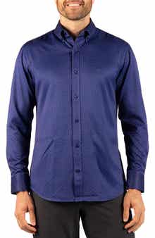 Check Printed Long Sleeve Performance Shirt