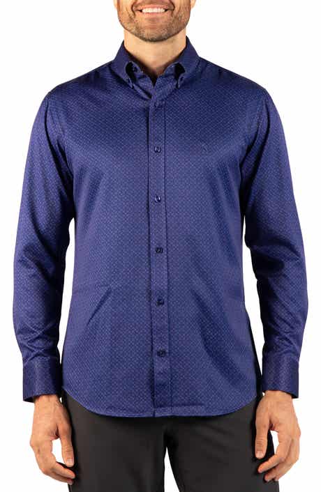 Check Printed Long Sleeve Performance Shirt