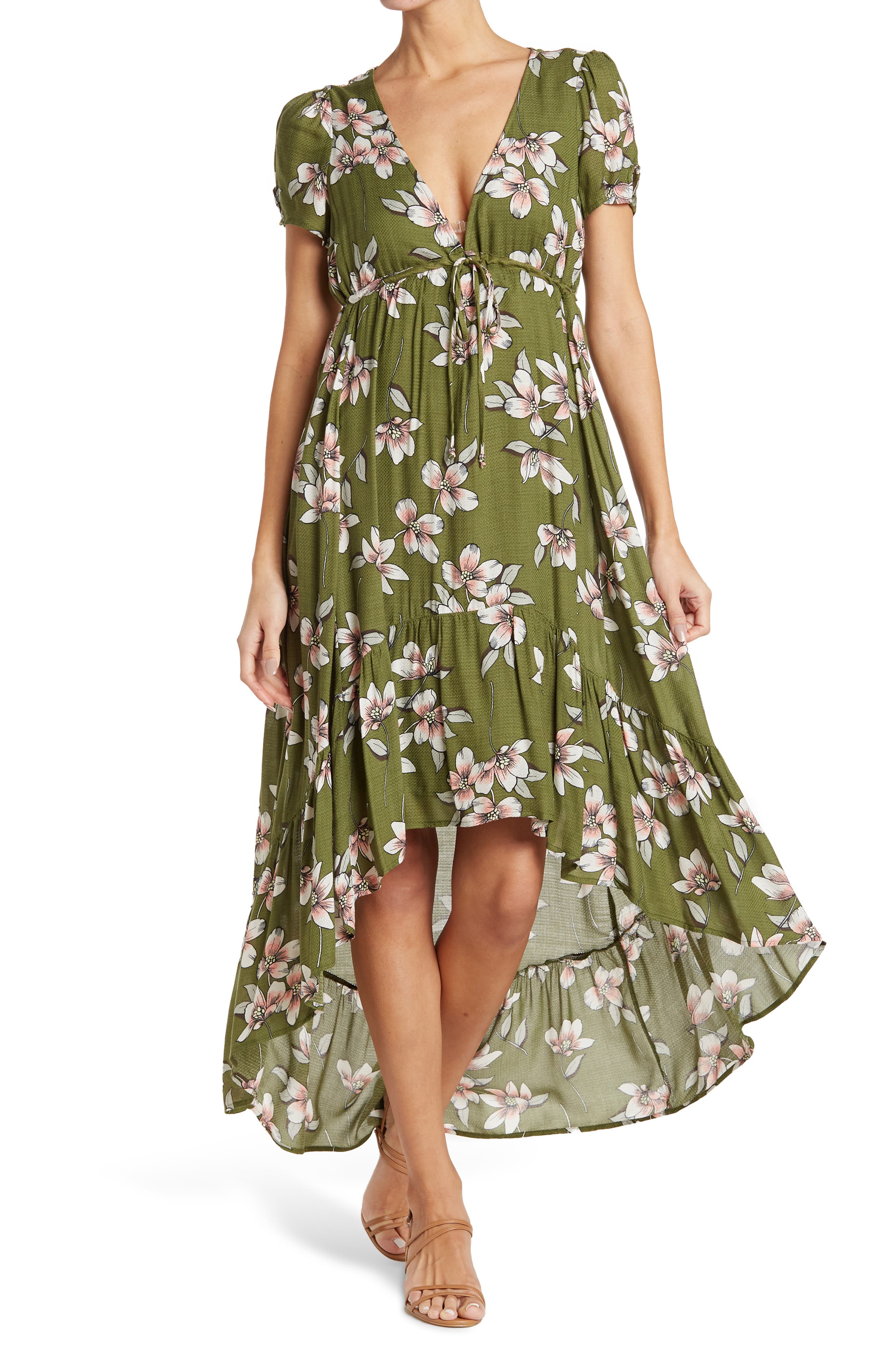 Lovestitch Floral High/Low Dress (Women) | Nordstromrack