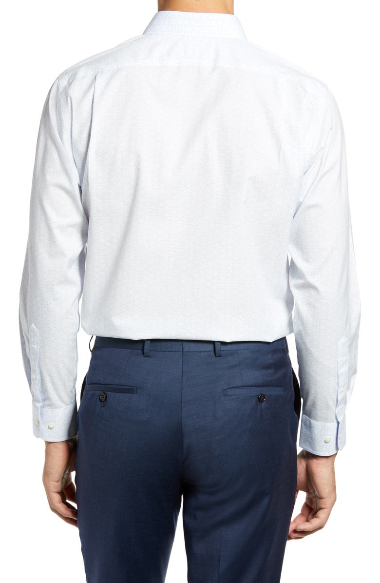 Nordstrom Trim Fit Geometric Non-Iron Dress Shirt, Alternate, color, 