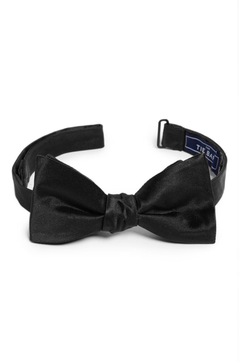 Silk Bow Tie, Main, color, BLACK