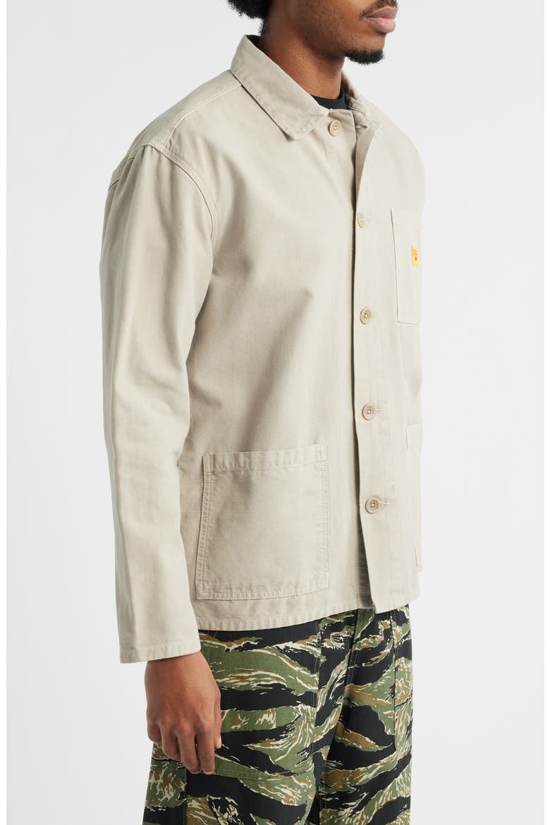 Cotton Canvas Chore Coat, Alternate, color, STONE